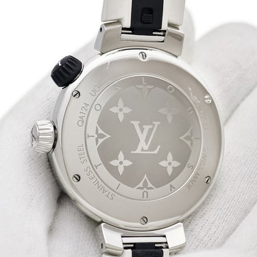腕時計 ルイヴィトン LOUIS VUITTON タンブール ストリート ダイバー パシフィックホワイト QA124Z クオーツ メンズ スモールセコンド
