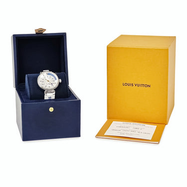 腕時計 ルイヴィトン LOUIS VUITTON タンブール ストリート ダイバー パシフィックホワイト QA124Z クオーツ メンズ スモールセコンド