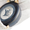 腕時計 ルイヴィトン LOUIS VUITTON タンブール クロノグラフ ダミエ コバルト Vレインボー QA129 自動巻き メンズ K18PG×SS 渋谷限定