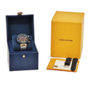 腕時計 ルイヴィトン LOUIS VUITTON タンブール クロノグラフ ダミエ コバルト Vレインボー QA129 自動巻き メンズ K18PG×SS 渋谷限定