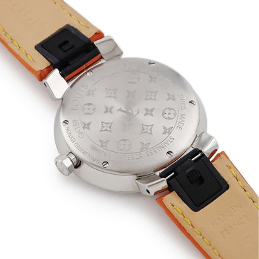 腕時計 ルイヴィトン LOUIS VUITTON タンブール スリム MM レインボー QA159Z クオーツ メンズ レディース モノグラム ギヨシェ カラフル