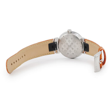 腕時計 ルイヴィトン LOUIS VUITTON タンブール スリム MM レインボー QA159Z クオーツ メンズ レディース モノグラム ギヨシェ カラフル