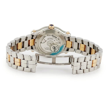 腕時計 ショパール CHOPARD ハッピースポーツ 278608-6004 自動巻き レディース K18RG×SS 純正ダイヤ ギヨシェ ムービングダイヤ
