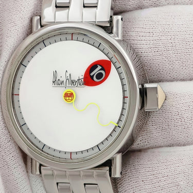 腕時計 アランシルベスタイン ALAIN SILBERSTEIN サイクロープ CYCLOPE 自動巻き メンズ ホワイト 白 ジャンピングアワー 限定