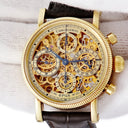 腕時計 クロノスイス CHRONOSWISS オーパス CH7521 自動巻き メンズ K18YG無垢 クロノグラフ デイト スケルトン 青針