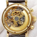 腕時計 クロノスイス CHRONOSWISS オーパス CH7521 自動巻き メンズ K18YG無垢 クロノグラフ デイト スケルトン 青針