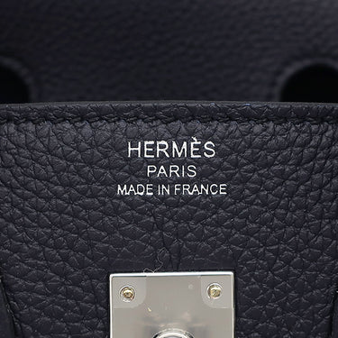 エルメス HERMES バーキン25 キャバン トゴ ハンドバッグ シルバー金具 新品 未使用 キャバン 紺