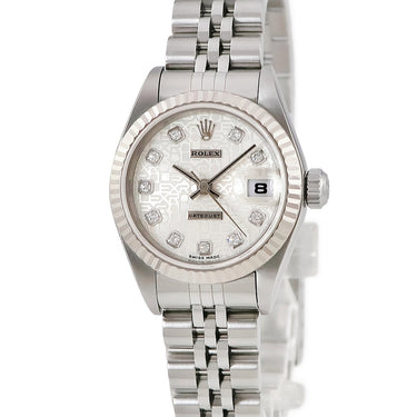 腕時計 ロレックス ROLEX デイトジャスト 79174G P番 自動巻き レディース P番 K18WG×SS コンビ 純正10Pダイヤ