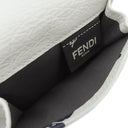 フェンディ FENDI フェンディローマ コンパクトウォレット BM0395 ホワイト レザー 三つ折り財布 ゴールド金具 ミニ財布
