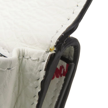 フェンディ FENDI フェンディローマ コンパクトウォレット BM0395 ホワイト レザー 三つ折り財布 ゴールド金具 ミニ財布