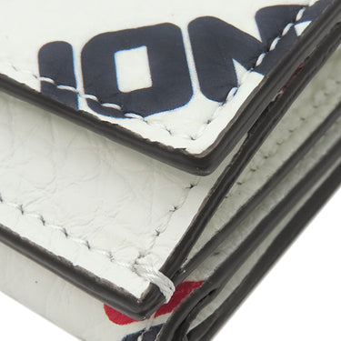 フェンディ FENDI フェンディローマ コンパクトウォレット BM0395 ホワイト レザー 三つ折り財布 ゴールド金具 ミニ財布