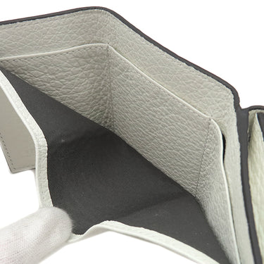 フェンディ FENDI フェンディローマ コンパクトウォレット BM0395 ホワイト レザー 三つ折り財布 ゴールド金具 ミニ財布