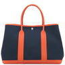 エルメス HERMES ガーデンパーティーPM ブルーマリン×オレンジポピー	 トワルミリタリー ヴァッシュカントリー トートバッグ シルバー金具 紺 トワルミリテール