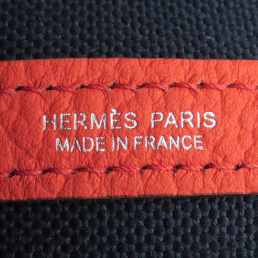 エルメス HERMES ガーデンパーティーPM ブルーマリン×オレンジポピー	 トワルミリタリー ヴァッシュカントリー トートバッグ シルバー金具 紺 トワルミリテール