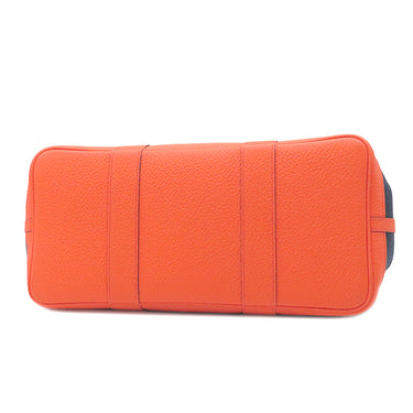 エルメス HERMES ガーデンパーティーPM ブルーマリン×オレンジポピー	 トワルミリタリー ヴァッシュカントリー トートバッグ シルバー金具 紺 トワルミリテール