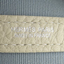 エルメス HERMES ガーデンパーティーPM ブルーリン×クレ トワルオフィシエ ネゴンダ トートバッグ シルバー金具 水色 オフホワイト