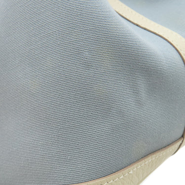 エルメス HERMES ガーデンパーティーPM ブルーリン×クレ トワルオフィシエ ネゴンダ トートバッグ シルバー金具 水色 オフホワイト