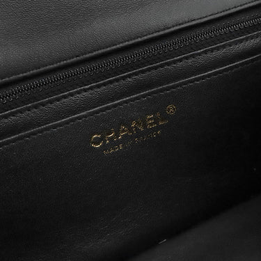シャネル CHANEL マトラッセ20 ブラック×ホワイト レザー ショルダーバッグ シャンパンゴールド金具 黒 チェーンショルダー バイカラー
