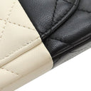 シャネル CHANEL マトラッセ20 ブラック×ホワイト レザー ショルダーバッグ シャンパンゴールド金具 黒 チェーンショルダー バイカラー