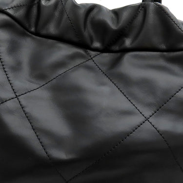 シャネル CHANEL シャネル22 バッグパック ブラック レザー 2WAYバッグ マットゴールド金具 黒 ハンドバッグ リュック