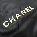 シャネル CHANEL シャネル22 バッグパック ブラック レザー 2WAYバッグ マットゴールド金具 黒 ハンドバッグ リュック