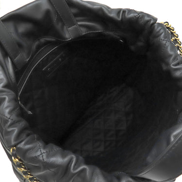 シャネル CHANEL シャネル22 バッグパック ブラック レザー 2WAYバッグ マットゴールド金具 黒 ハンドバッグ リュック