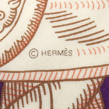 エルメス HERMES ショール カレ140 CARRE カレジェアン マルチカラー カシミヤ シルク ストール 【Della Cavalleria /デッラ カヴァッレリア】