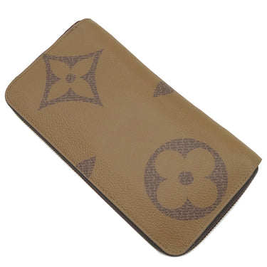 ルイヴィトン LOUIS VUITTON ジッピーウォレット M69353 モノグラムリバース モノグラムジャイアントリバースキャンバス 長財布 ゴールド金具 茶 ラウンドファスナー