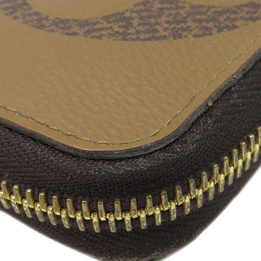 ルイヴィトン LOUIS VUITTON ジッピーウォレット M69353 モノグラムリバース モノグラムジャイアントリバースキャンバス 長財布 ゴールド金具 茶 ラウンドファスナー