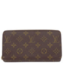 ルイヴィトン LOUIS VUITTON ジッピーウォレット M41895 フューシャ モノグラムキャンバス 長財布 ゴールド金具 茶 ラウンドファスナー