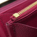 ルイヴィトン LOUIS VUITTON ジッピーウォレット M41895 フューシャ モノグラムキャンバス 長財布 ゴールド金具 茶 ラウンドファスナー