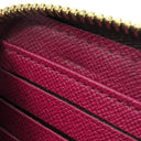 ルイヴィトン LOUIS VUITTON ジッピーウォレット M41895 フューシャ モノグラムキャンバス 長財布 ゴールド金具 茶 ラウンドファスナー