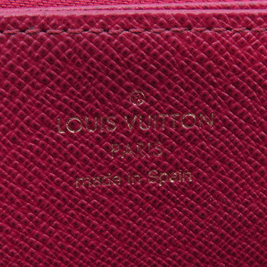 ルイヴィトン LOUIS VUITTON ジッピーウォレット M41895 フューシャ モノグラムキャンバス 長財布 ゴールド金具 茶 ラウンドファスナー