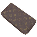 ルイヴィトン LOUIS VUITTON ジッピーウォレット M41895 フューシャ モノグラムキャンバス 長財布 ゴールド金具 茶 ラウンドファスナー