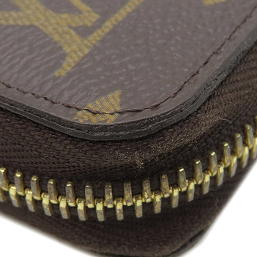 ルイヴィトン LOUIS VUITTON ジッピーウォレット M41895 フューシャ モノグラムキャンバス 長財布 ゴールド金具 茶 ラウンドファスナー