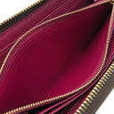 ルイヴィトン LOUIS VUITTON ジッピーウォレット M41895 フューシャ モノグラムキャンバス 長財布 ゴールド金具 茶 ラウンドファスナー