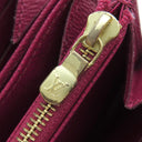 ルイヴィトン LOUIS VUITTON ジッピーウォレット M41895 フューシャ モノグラムキャンバス 長財布 ゴールド金具 茶 ラウンドファスナー