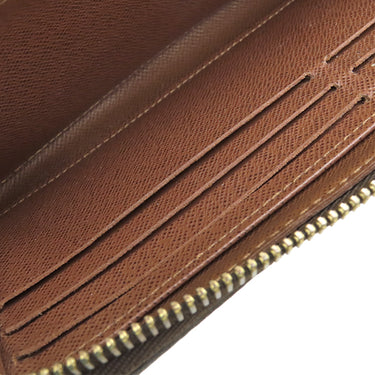 ルイヴィトン LOUIS VUITTON ジッピーウォレット M42616 ブラウン モノグラムキャンバス 長財布 ゴールド金具 茶 ラウンドファスナー