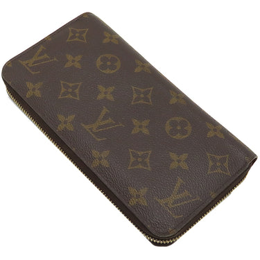 ルイヴィトン LOUIS VUITTON ジッピーウォレット M42616 ブラウン モノグラムキャンバス 長財布 ゴールド金具 茶 ラウンドファスナー