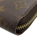 ルイヴィトン LOUIS VUITTON ジッピーウォレット M42616 ブラウン モノグラムキャンバス 長財布 ゴールド金具 茶 ラウンドファスナー