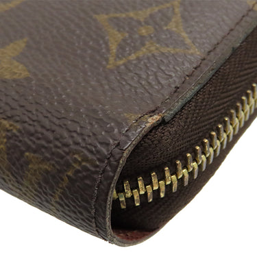 ルイヴィトン LOUIS VUITTON ジッピーウォレット M42616 ブラウン モノグラムキャンバス 長財布 ゴールド金具 茶 ラウンドファスナー