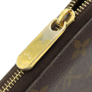 ルイヴィトン LOUIS VUITTON ジッピーウォレット M42616 ブラウン モノグラムキャンバス 長財布 ゴールド金具 茶 ラウンドファスナー