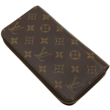 ルイヴィトン LOUIS VUITTON ジッピーウォレット M42616 ブラウン モノグラムキャンバス 長財布 ゴールド金具 茶 ラウンドファスナー