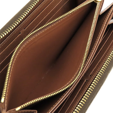 ルイヴィトン LOUIS VUITTON ジッピーウォレット M42616 ブラウン モノグラムキャンバス 長財布 ゴールド金具 茶 ラウンドファスナー