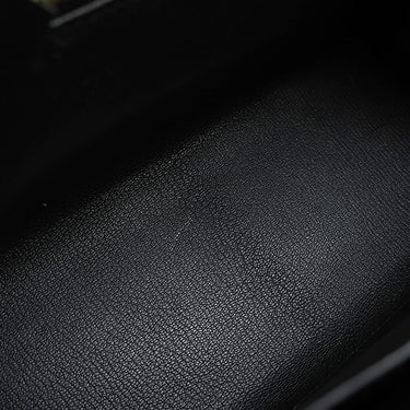 エルメス HERMES ケリー28 外縫い ブラック ボックスカーフ 2WAYバッグ ゴールド金具 黒