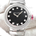 腕時計 ブルガリ BVLGARI ルチェア LVCEA トゥボガス LU28BSS/12T クオーツ レディース 純正ダイヤ ブラック 黒