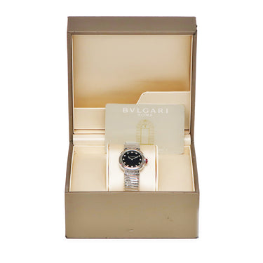 腕時計 ブルガリ BVLGARI ルチェア LVCEA トゥボガス LU28BSS/12T クオーツ レディース 純正ダイヤ ブラック 黒
