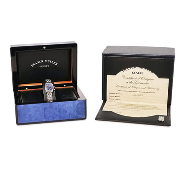 腕時計 フランクミュラー FRANCK MULLER トノウカーベックス インターミディエ 2252QZ クオーツ レディース ブルー 青 ギヨシェ