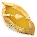 エルヴィン・ポーリー Erwin Pauly カメオ イエローゴールド×シェルホワイト K18YG ダイヤモンド シェル ブローチ シェル K18YG ダイヤ 3P