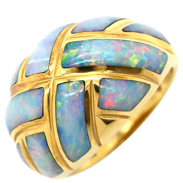 ノンブランド NON BRAND オパール リング イエローゴールド K18YG オパール リング 指輪 750 YG 11.5号